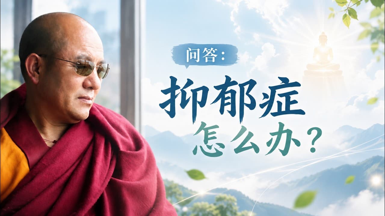 问答：抑郁症怎么办 #索达吉堪布 #五明佛学院 #喇荣 #智悲问答
