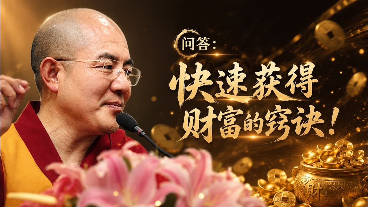 问答：快速获得财富的窍诀 #索达吉堪布 #五明佛学院 #喇荣 #智悲问答